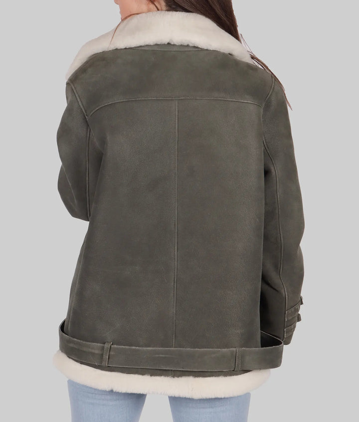 Vintage Style Women’s Leather Flight Jacket