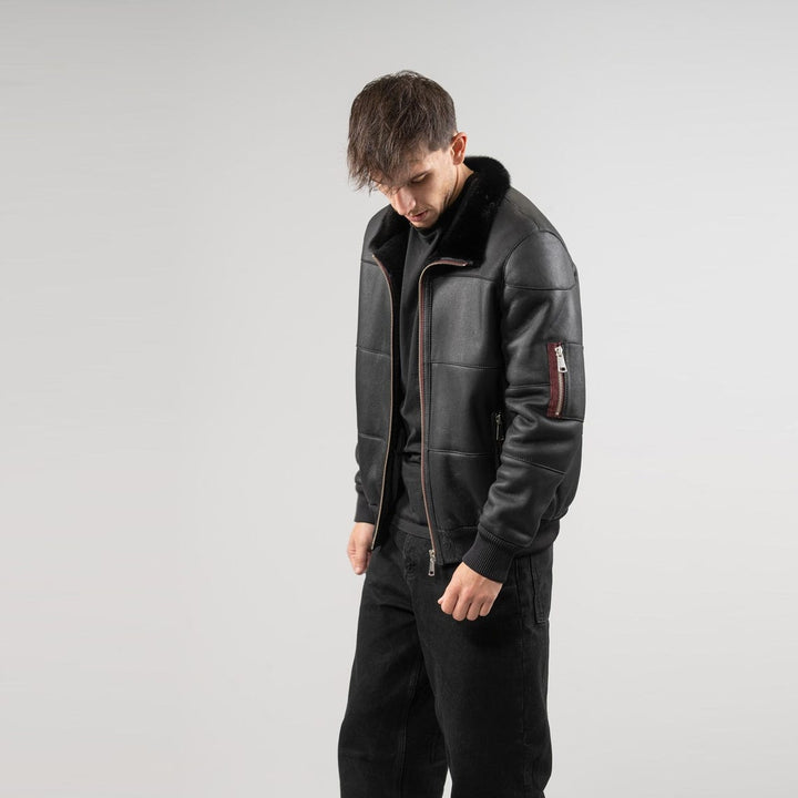 Men seeking a stylish, warm, and luxurious leather jacket.