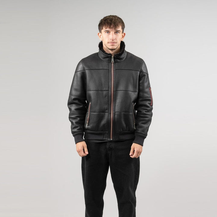 Men seeking a stylish, warm, and luxurious leather jacket.