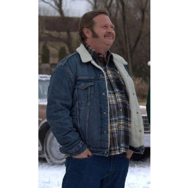 A Christmas Story Christmas Flick Jacket – Blue Denim Sherpa-Lined Winter Coat Inspired by Scott Schwartz