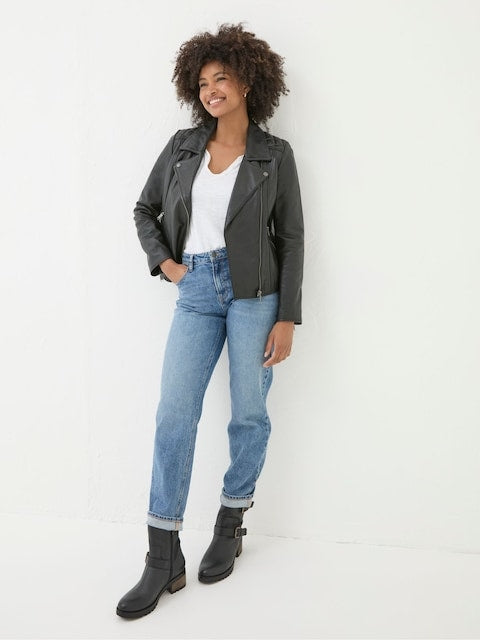 Stylish Women’s Quilted Leather Biker Jacket