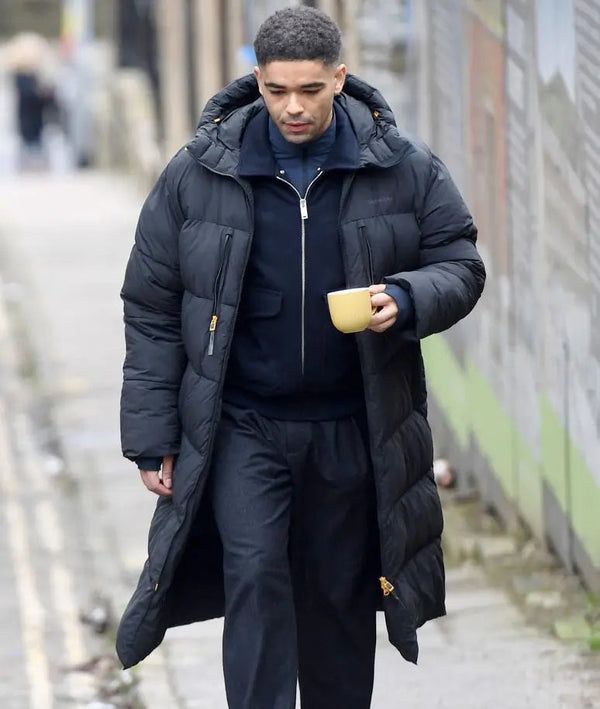Shop Secret Invasion 2022 Skrull Puffer Coat | Black Puffer Jacket
