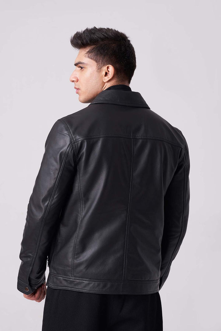 Men’s Shadow Luxe Black Leather Jacket