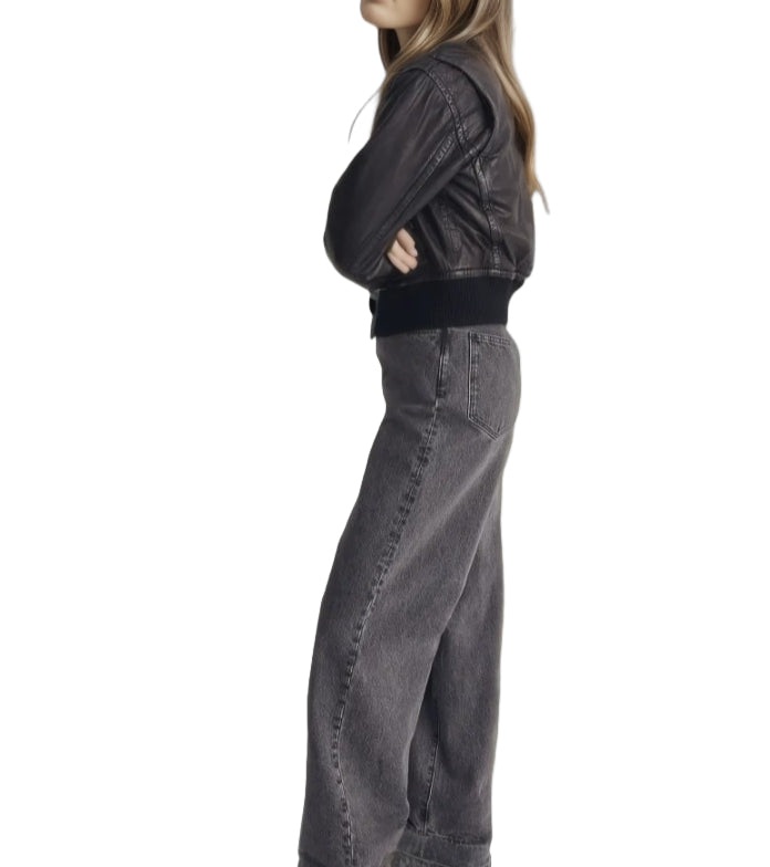 Cropped Leather Jacket Women’s Streetwear Style