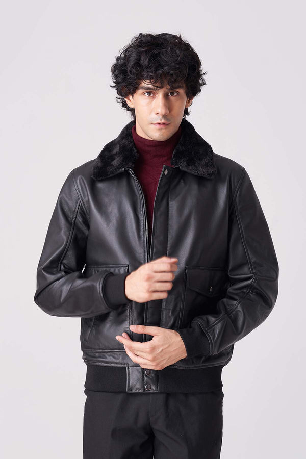 Men’s Aviator Jacket with Insulated Lining