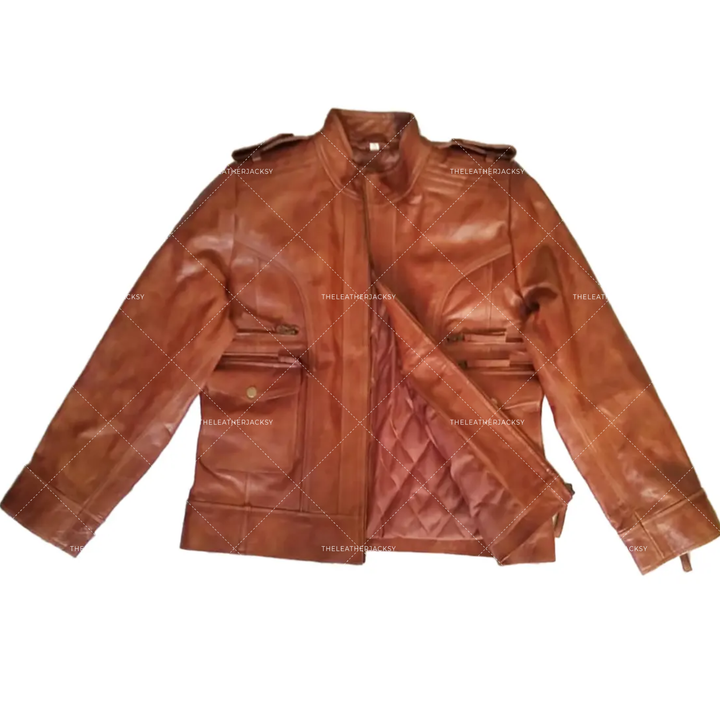 Handmade Women’s Brown Lambskin Leather Motorcycle Jacket – Biker Outerwear