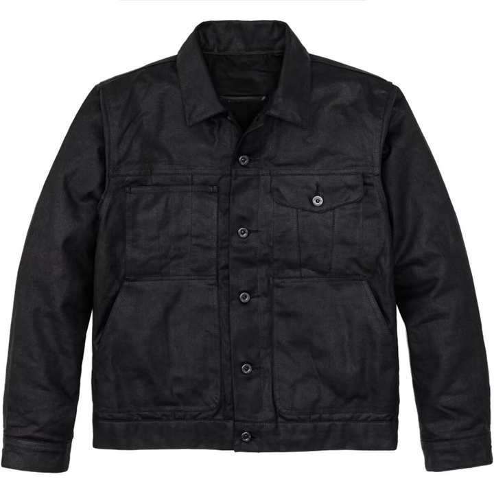 Men’s Black Cruiser Short Lined Jacket Front View